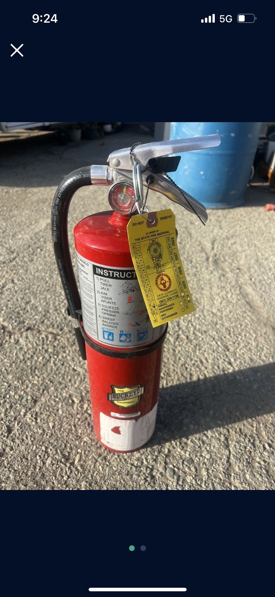 Fire Extinguisher 10 Lb Abc Rated For Most Fires