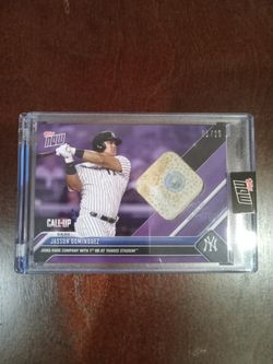 2023 Jasson Dominguez Topps Now Purple Rookie Base Patch Game Used #1/25 