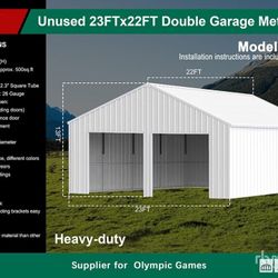 AllMetal KJ2223 Steel Double Garage Building. NEW!