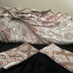 QUEEN BED COVER Comforter Bedspread with 2 matching Pillow Case Shams