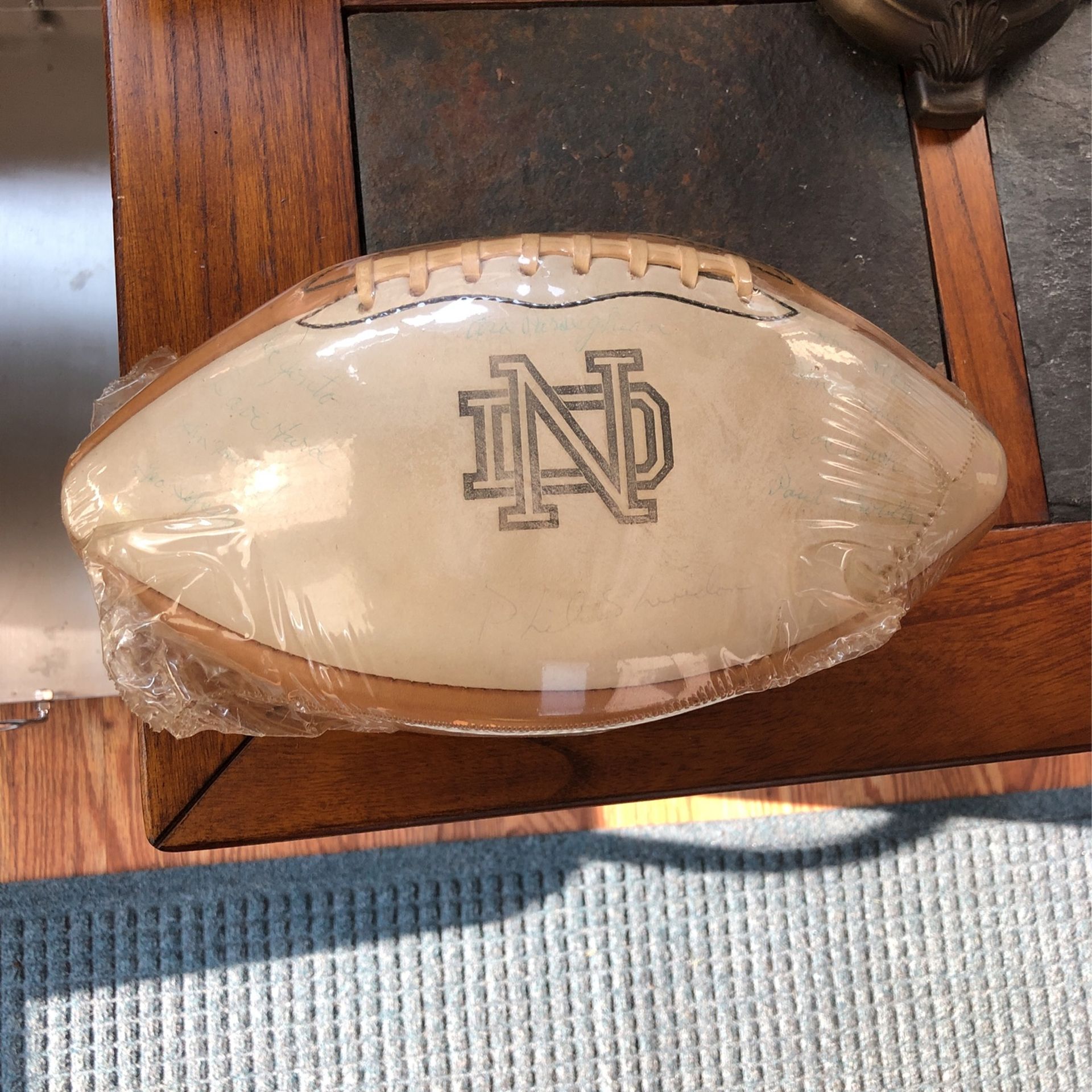 1963 Notre Dame Autographed Football 