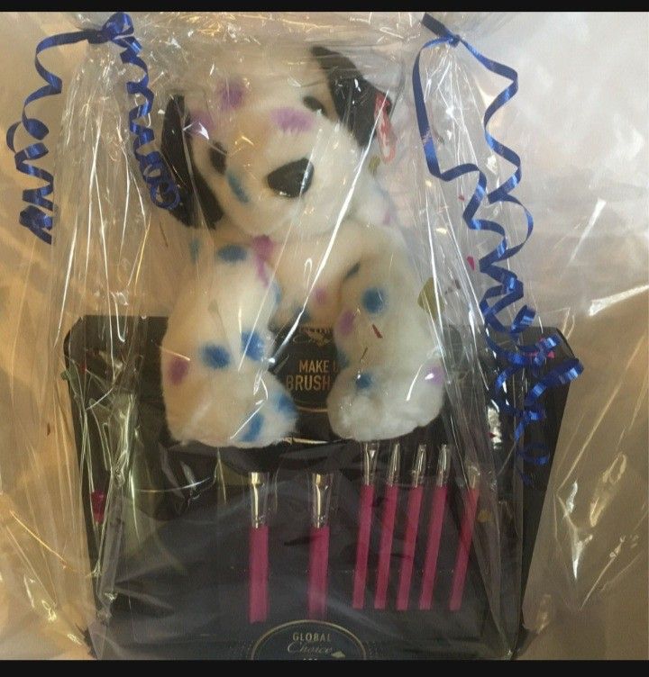 Puppy Plush Makeup Brushes GiftSet New