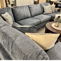 Lake Blue Oversized U Shaped Extra Cozy Deep Seating Couch Sectional With Chaise 🤩 Brand New 👍 Living Room/ Sofa 💥 Great Financing Options✅