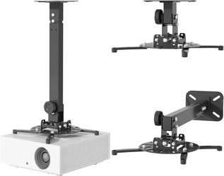 JOY worker Universal Projector Ceiling Mount Wall Bracket Holder Fits Flat or Sloped Ceiling