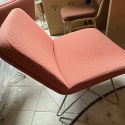 Source CrissCross Orange Upholstery Lounge Chair