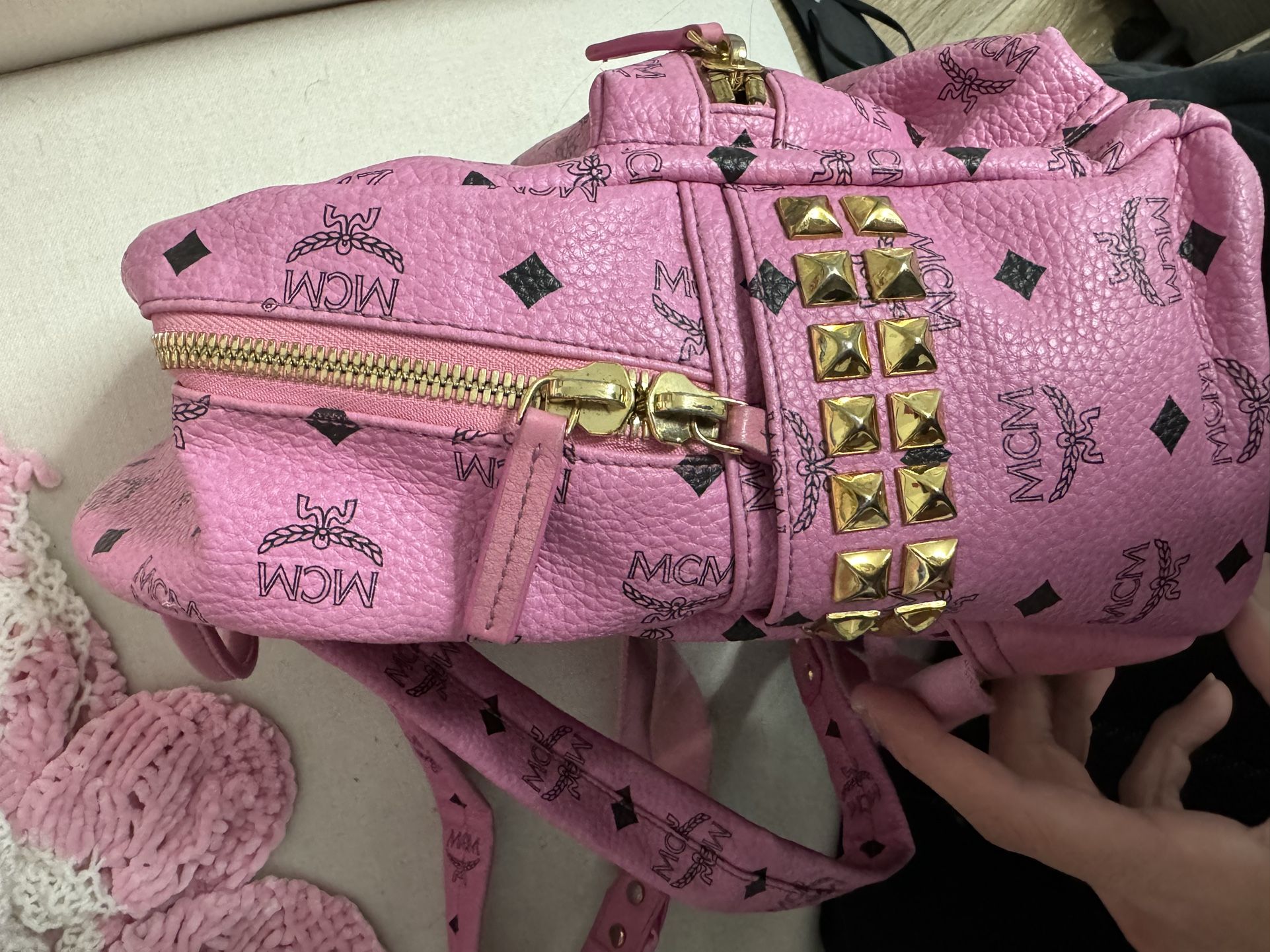 pink MCM bag