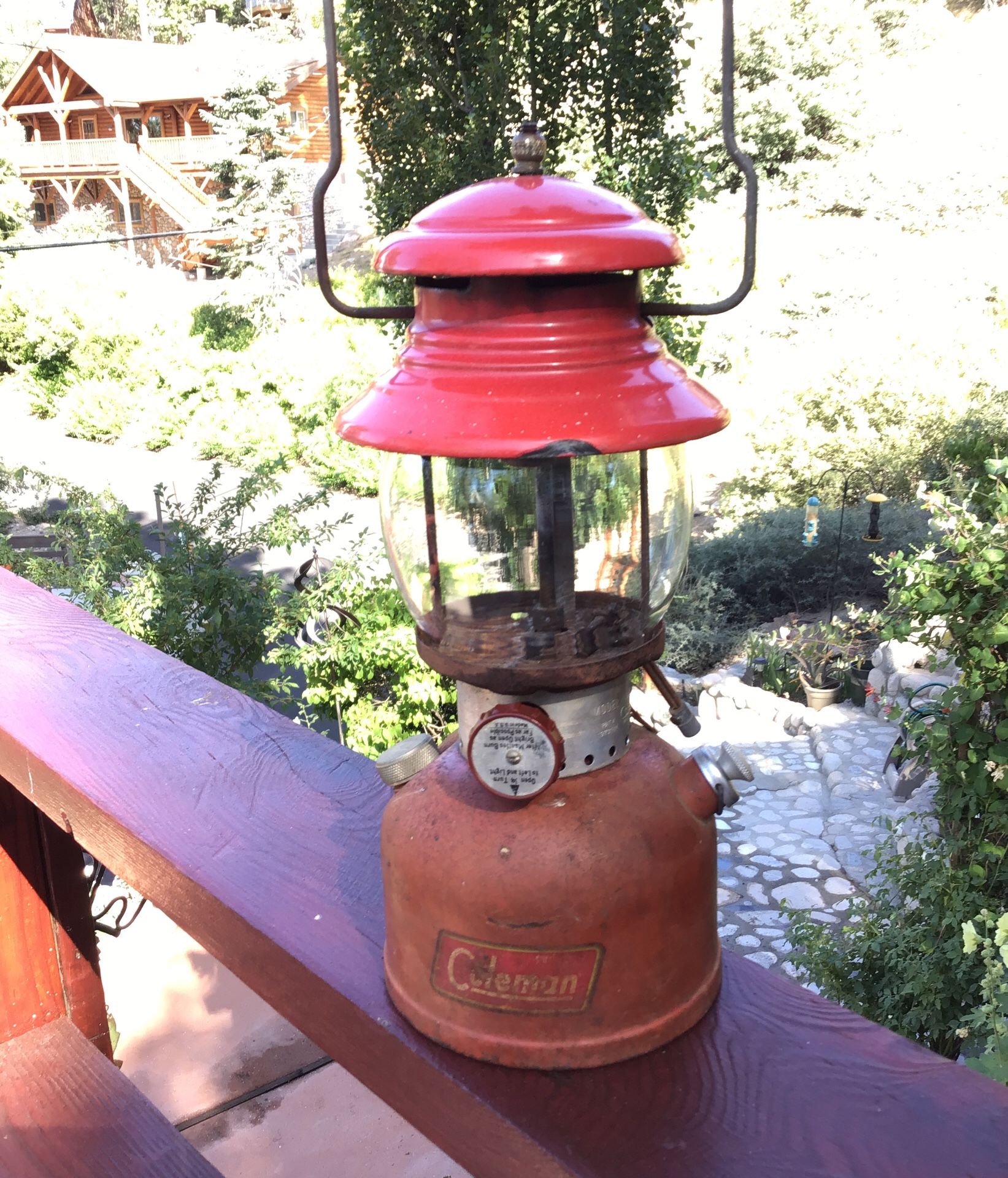 Vintage 1955 Red Colman Lantern 65.00 as is