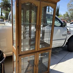 Glass Antique Shelf With Lights