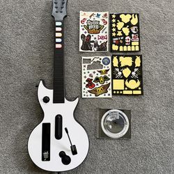 Nintendo Wii guitar with guitar hero 3 legends of rock
