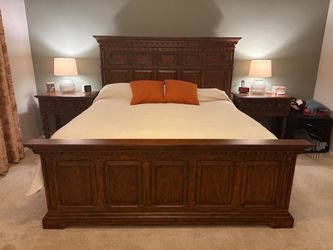 King Bed, Nightstands & Mattress.
