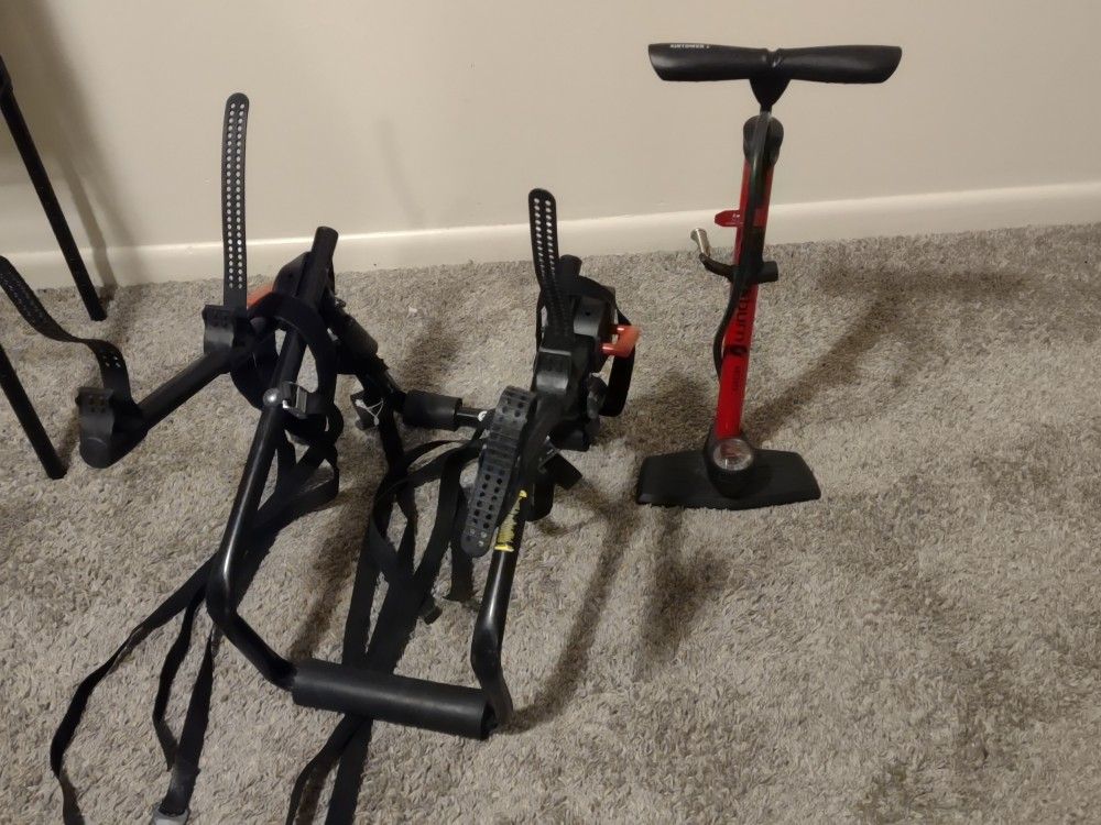 Graber Two Bicycle Rear Mount Bike Rack & Blackburn Air Tower Air Pump