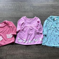 Baby Girl Dress and Sweatshirt 12M