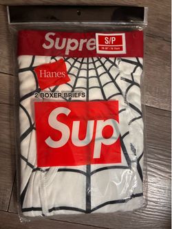 Supreme Spider-Man boxers white size small 2 pack