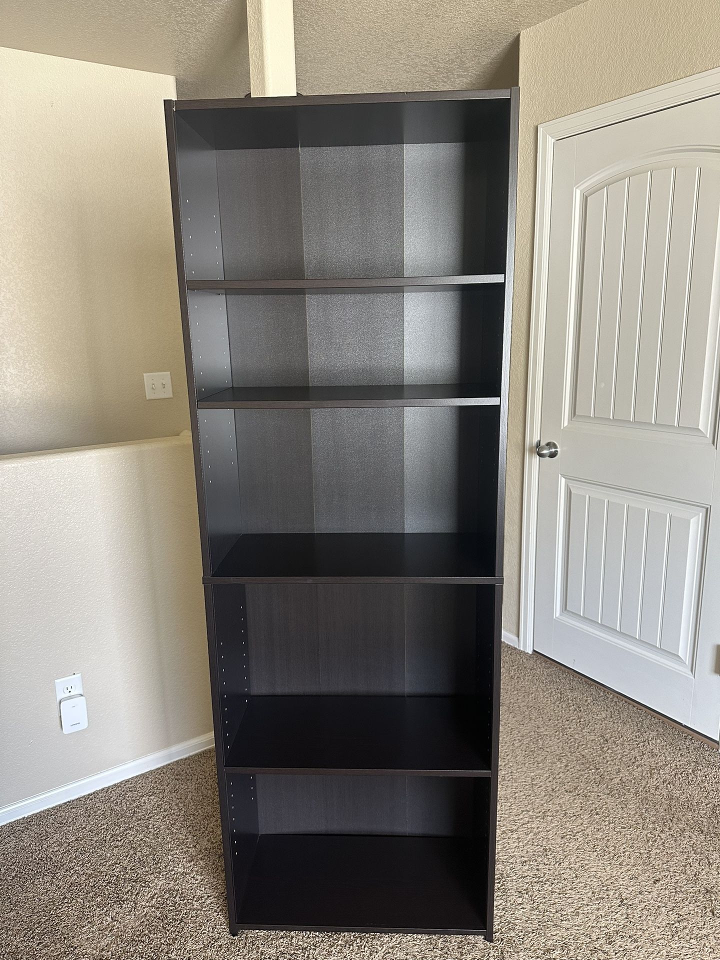 Modern Style 5 Shelf Bookcase Brown- Like New - Moving Sale!!