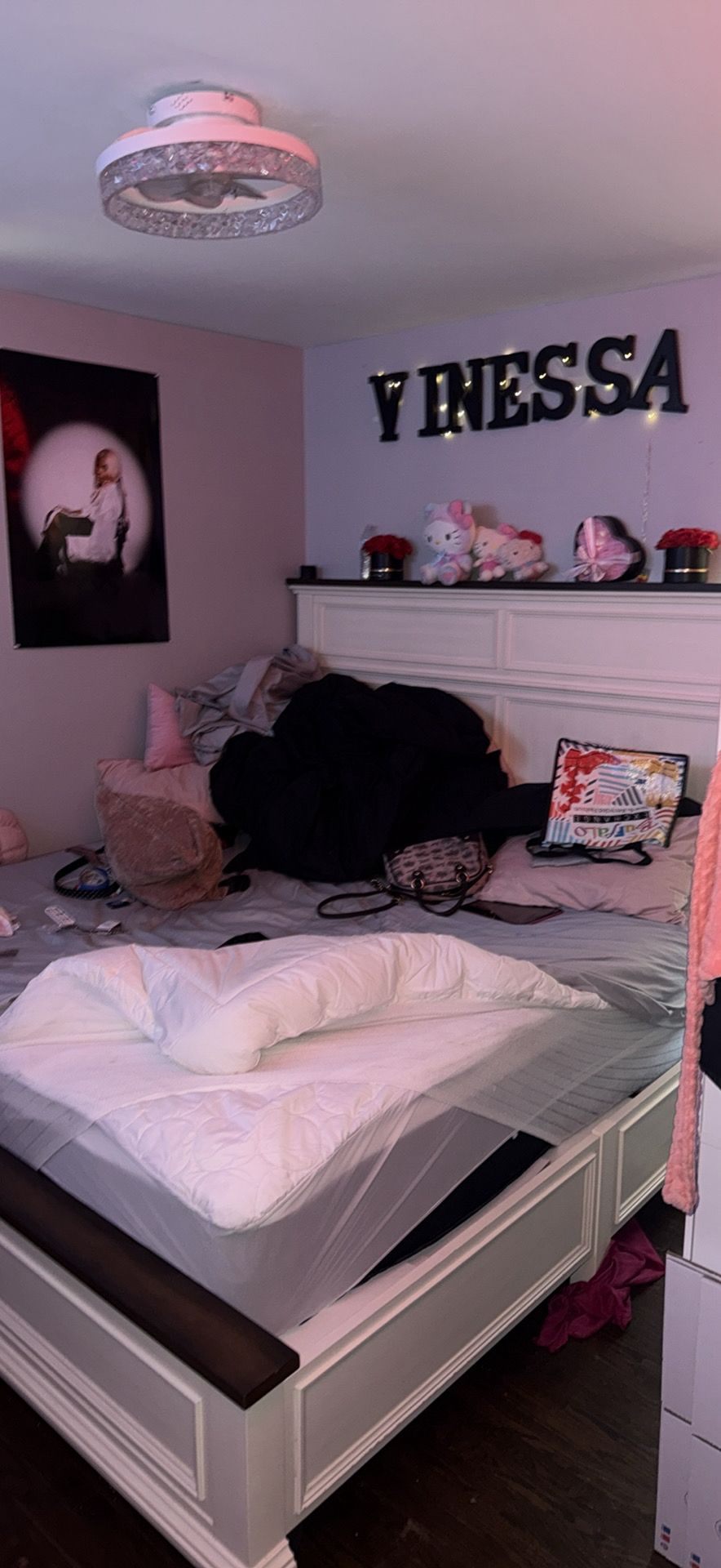 King bed with mattress and frame need gone asap