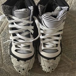 adidas Marquee Boost Graffiti High Top Sneaker Geometric Black White EF1230