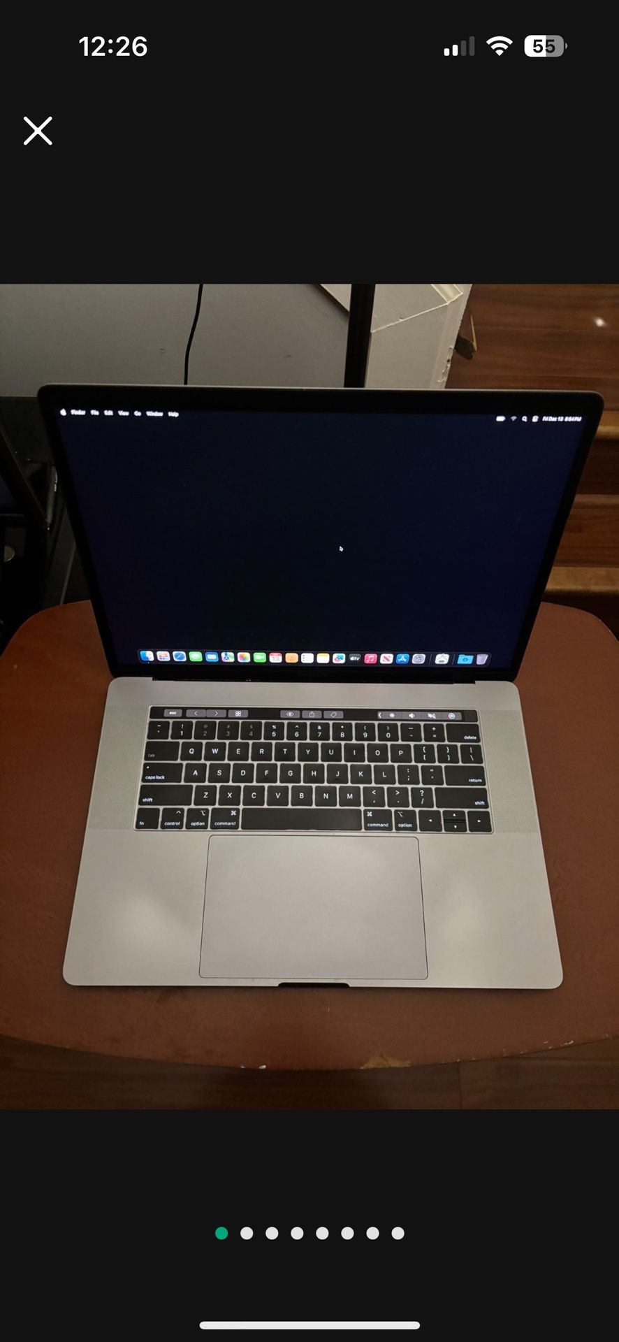 2018 MacBook Pro 15 inches 16GB 2.3GHz 512GB intel i7 6-Core 220 Count Battery