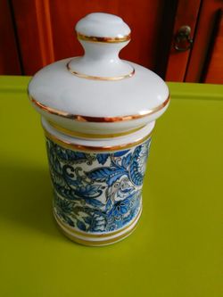 Vintage Made In Spain Porcelain Trinket Jar