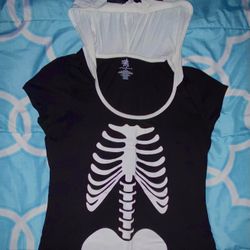 XL Skeleton Tee with Hood