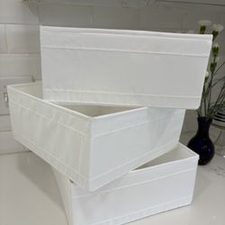 IKEA LARGE SKUBB WHITE  Storage Boxes Zip Folds Flat.  Home Drawer Organization 
