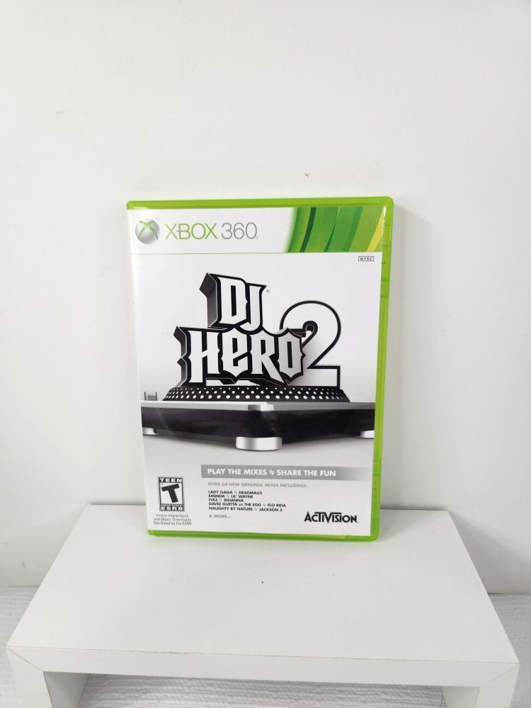 Xbox 360 DJ Hero 2 video game. Good condition no scratches. 