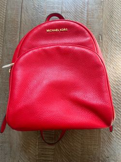 Michael Kors Red Leather Backpack