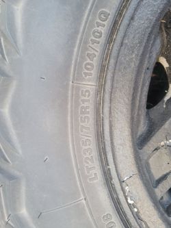 A Pair of 235/75R15" tires w/rims  came from 95 Toyota 4Runner