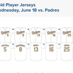 Gold Players Jersey 