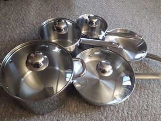 New stainless steel cookware set