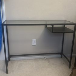 VITTSJÖ Laptop table, black-brown.