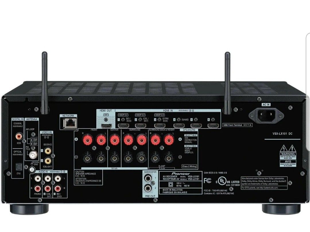 Pioneer Elite 4k 7.2 Channels Bluetooth