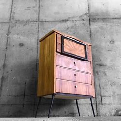 Gorgeous MCM Solid Wood Dresser With Modern Twist. Reimagined With Love 🤎