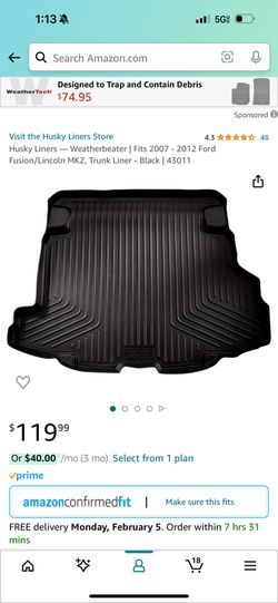 MKZ TRUNK LINER ALL WEATHER 