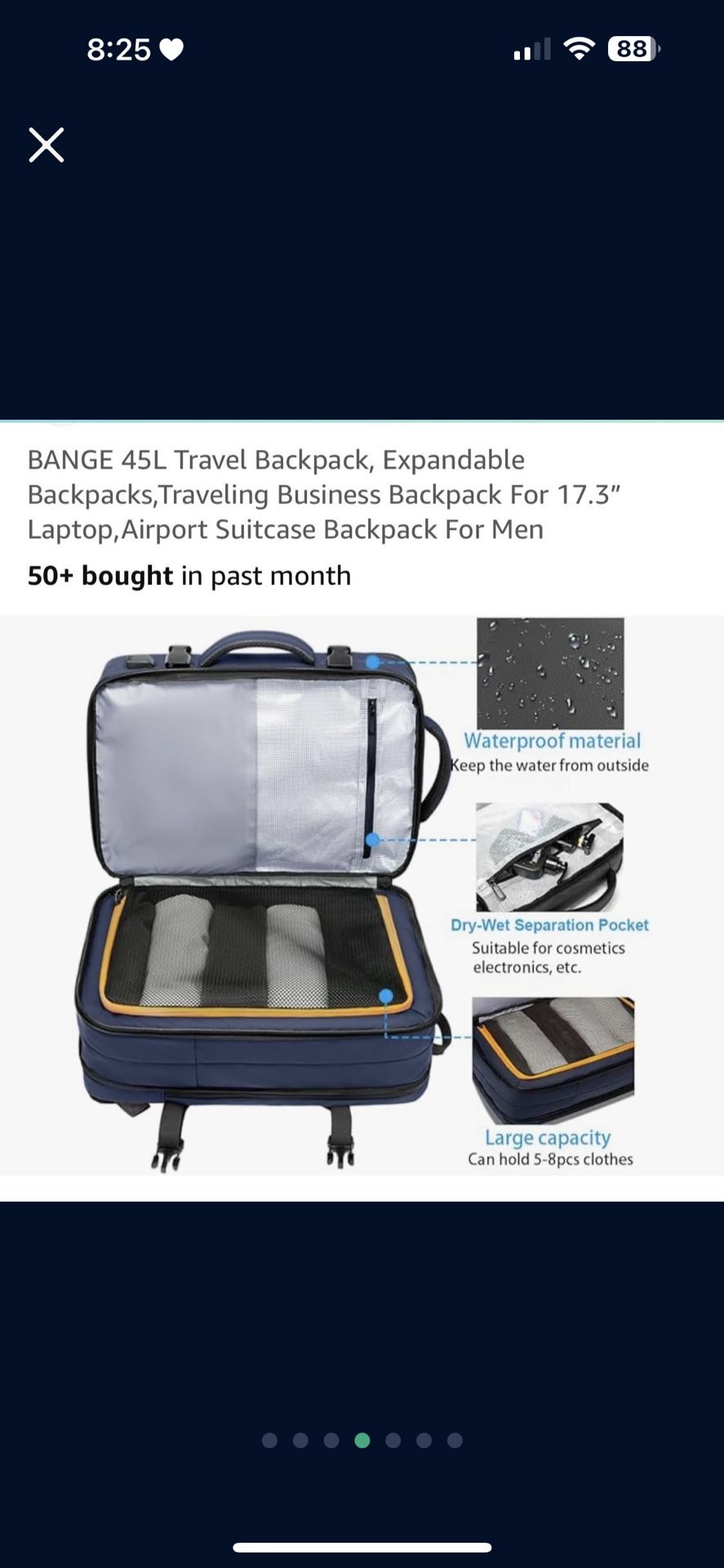 BANGE 45L Travel Backpack,