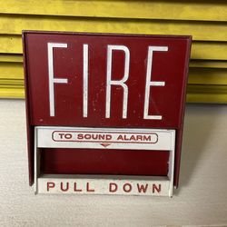 Fire Alarm Box, pull handle
