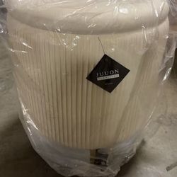 Velvet Round Ottoman Set of 1 with Storage 