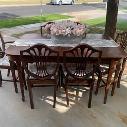 Antique Table And 6 Chairs