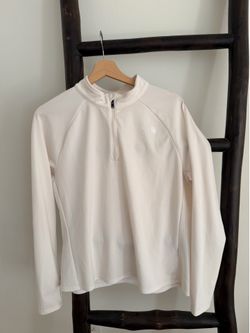 The North Face Women’s 1/4 Zip Long Sleeve in Ivory - Size Large