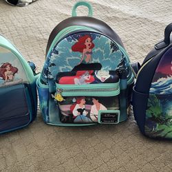 3- Little Mermaid Loungefly Bags