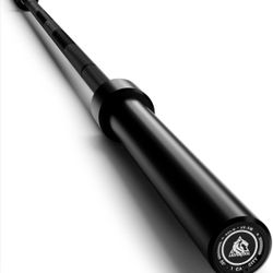 Lionscool 7ft Olympic Weight Bar – 40LB – 500LB Capacity (Black)