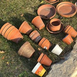 Lot Of Terracotta Planters, Moving Sale