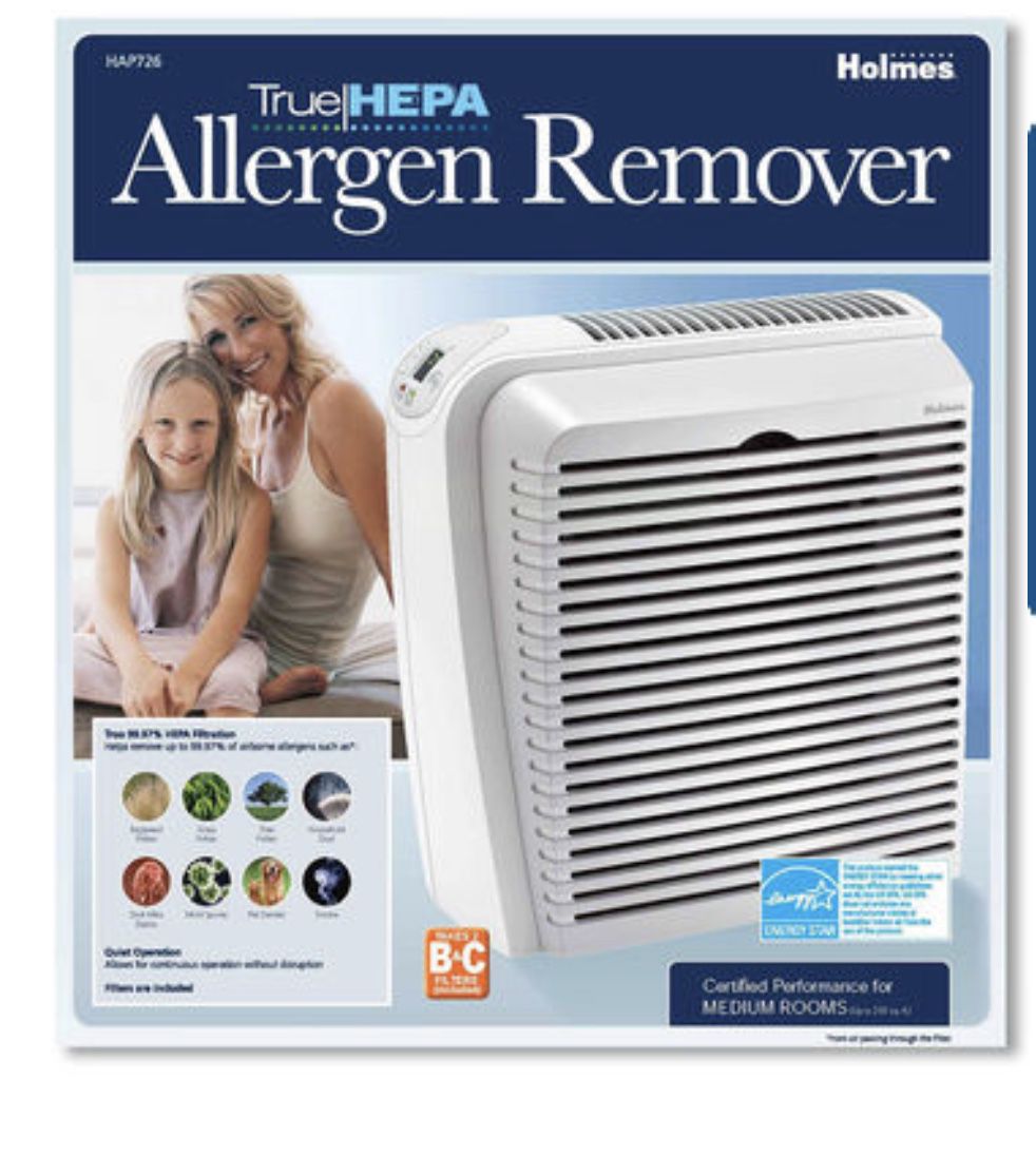 Holmes Allergen Remover & Air Purifier Console with True HEPA Air Filter, White