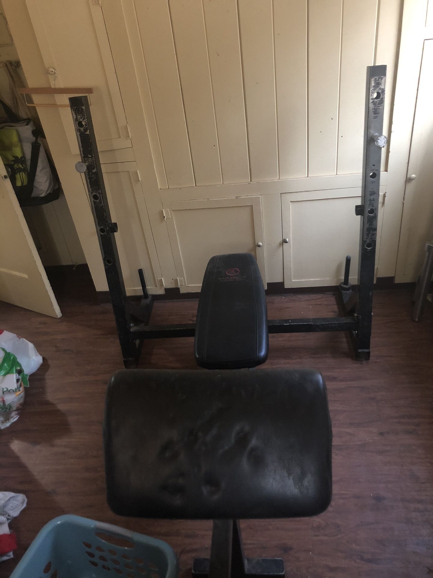 Marcy Bench Press + Preachers Curl + weight rack