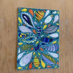 Wall Art - Abstract Handmade Drawing 8x6"