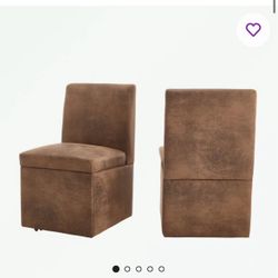 Swivel Upholstered accent chair Set of 2 With soft cushion