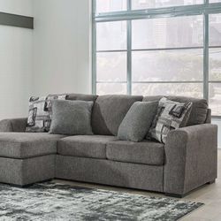 Couch Pewter Reversible Sofa Chaise Delivery And Financing Available 