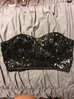 Black sequence bustier