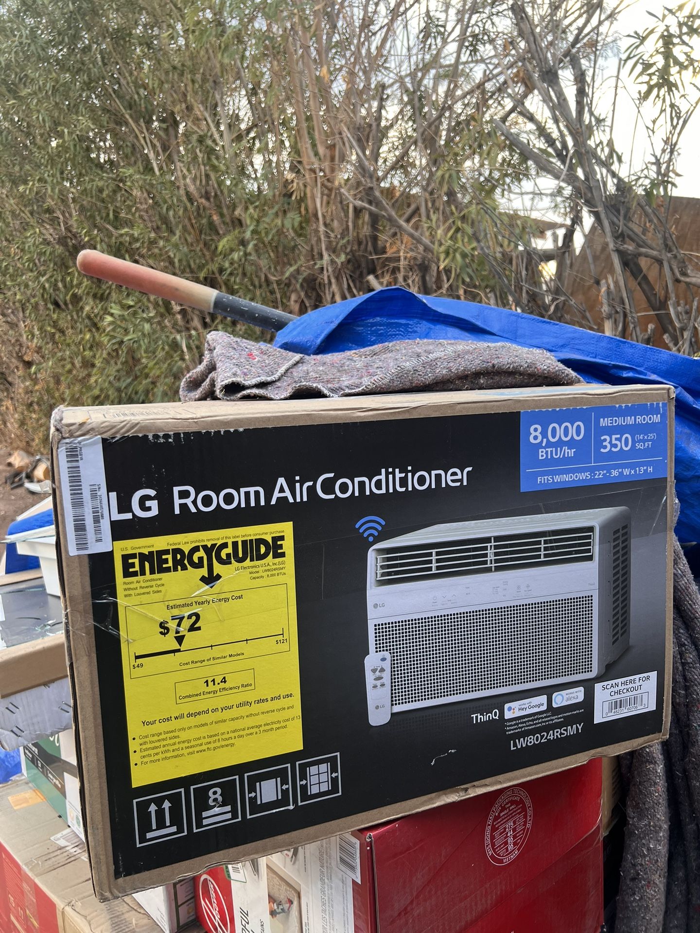 LG Smart Room Air Conditioner with Dehumidifier 350 sq. ft.
