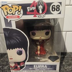 ELVIRA MISTRESS OF THE DARK FUNKO EXCLUSIVE RED DRESS GLITTER EDITION 