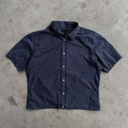 Cropped Polka Dot Button Down Shirt - S